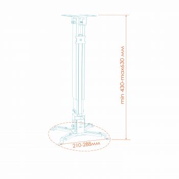 Кронштейн потолочный для проектора KRON K1A - НОВИНКА!